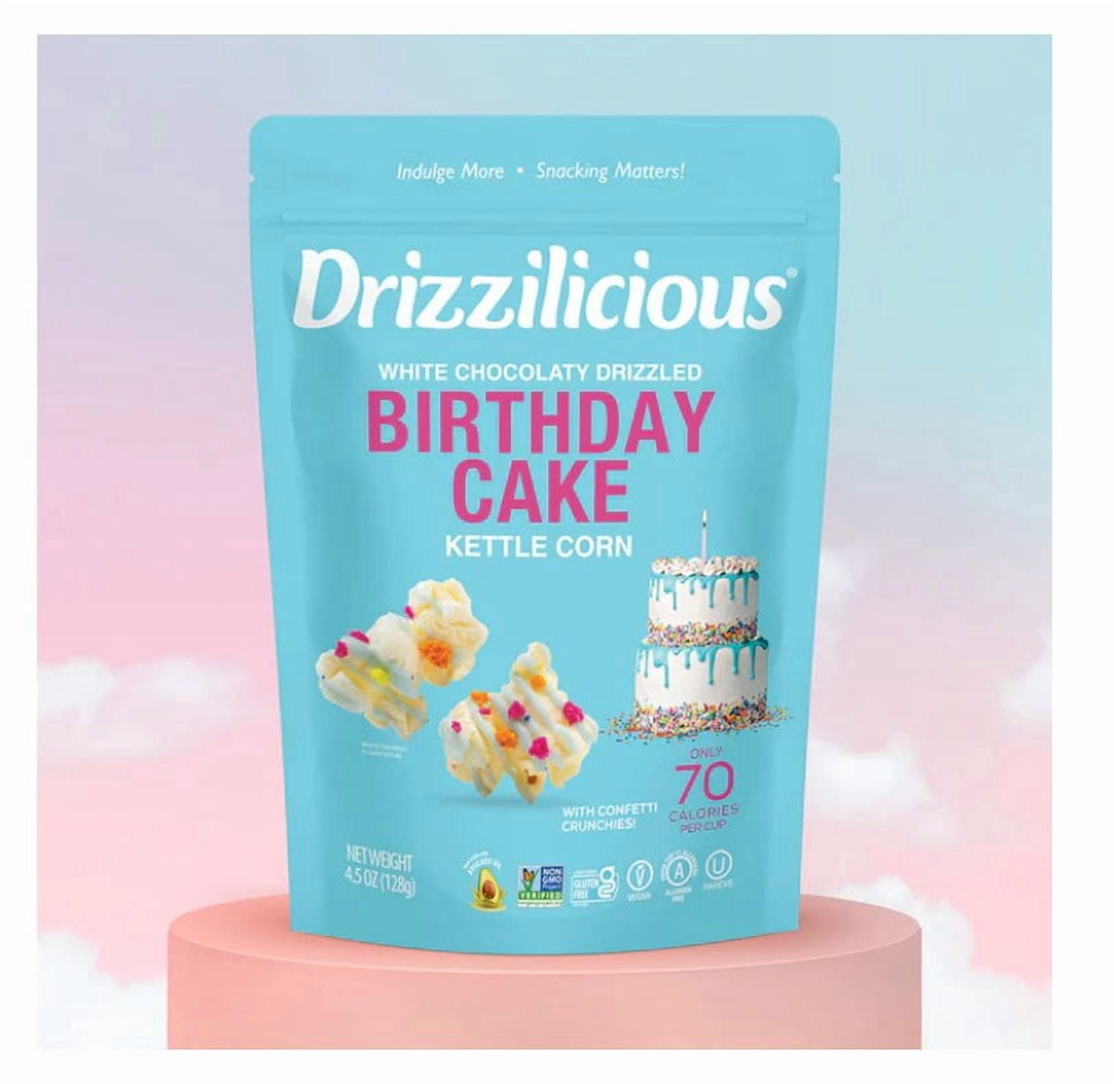 Drizzilicious Birthday Cake Kettle Corn Popcorn, 4.5 oz