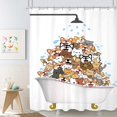 2024 DREAMFIRE Funny Cat and Dog Shower Curtain Kids Cartoon Cute Pet