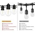 50FT S14 LED Patio YPF5 String Lights, Hanging Outdoor Lights with 16