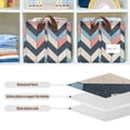 thumbnail image 4 of Yayeee Foldable Storage Basket for Shelves with Handles Waterproof Cloth Bins, Pink Geometric, 4 of 7