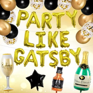 Great Gatsby Party Decorations Party Like Gatsby Balloons Black Gold  Balloon Garland Arch Kit Roaring 20s Party Decorations 