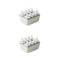 thumbnail image 3 of relayinert 8 Cells Round Shape Ice Cream Mold DIY Handmade Dessert Fruit Maker Reusable for Ice Cube Tray Home Ice Cream Maker grey white 2Set, 3 of 6