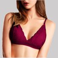 thumbnail image 3 of Odeerbi Lace Bras for Women No Underwire 2024 Fashion Active Bra Tank Wrap Hollow Out Underwear Burgundy, 3 of 5