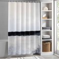 thumbnail image 3 of Abstract White Gray Black Stripe Fabric Shower Curtain Simple Style Washable Shower Curtains for Bathroom, Waterproof Bath Curtain with Hooks Home Decor 72x84in, 3 of 8