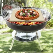 Cook N Home Classic 14 x 16 Inch Pizza Stone with Scraper, Heavy Duty Cordierite Baking Stone for Oven and Grill, Thermal Shock Resistant, Ideal for Baking Crisp Crust Pizza