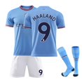 thumbnail image 1 of 2223 Manchester City Football Jersey #9 HAALAND Home Children Adult Copy Player Name Jersey, 1 of 2