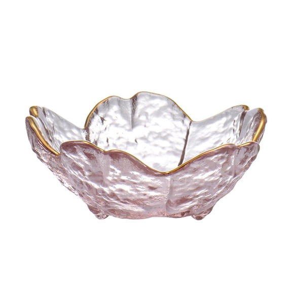 Small Glass Inlay Glass Sauce Bowl Sauce Dish Mini Seasoning Plate for Snack Ice Cream Soy Sauce Sala Dessert Sauces Condiments - with inlay