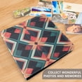thumbnail image 4 of FORMRS 3 Ring Photo Album 4"x6" Self Adhesive Large Capacity PU Leather Cover, Green Abstract, 4 of 8