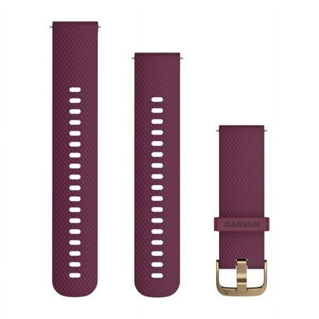 Garmin Quick Release Bands 20mm Silicone Berry with Light Gold Hardware