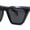 All Black, variant on Womens Oversized Gothic Beveled Squared Flat Top Cat Eye Sunglasses All Red