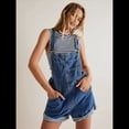 thumbnail image 4 of Pantalones Cortos Vaqueros para Mujer, de Verano Informales, Holgados, Ajustables, con Tirantes. Azul Oscuro XL, 4 of 7