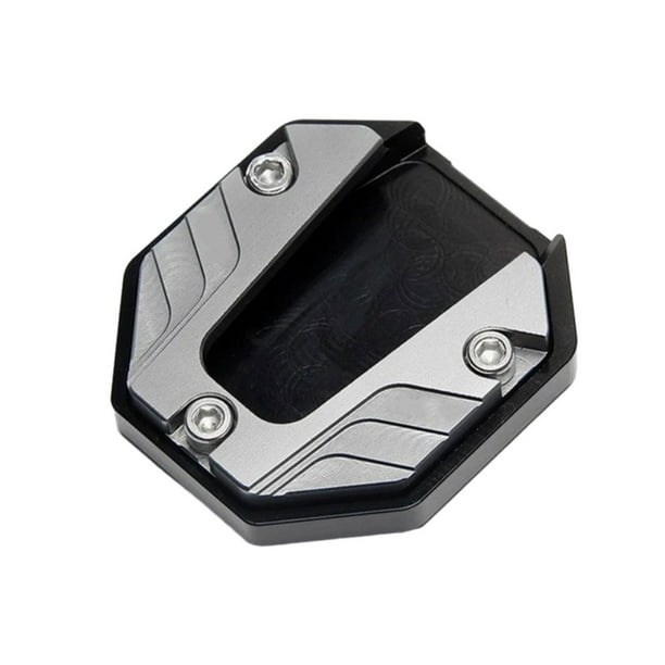 Scienceny Soporte Universal para motocicleta, fácil de instalar y duradero, accesorios para motocicleta, extensor de pie, placa de soporte para Accesorios para motos plateado