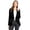 Black, variant on Women's Classic Casual Work Draped Open Front Blazer with Plus Size