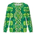 thumbnail image 4 of Pincandy Women's St. Patrick's Day Print Round Neck 3/4 Sleeve Loose T-Shirt, 4 of 7