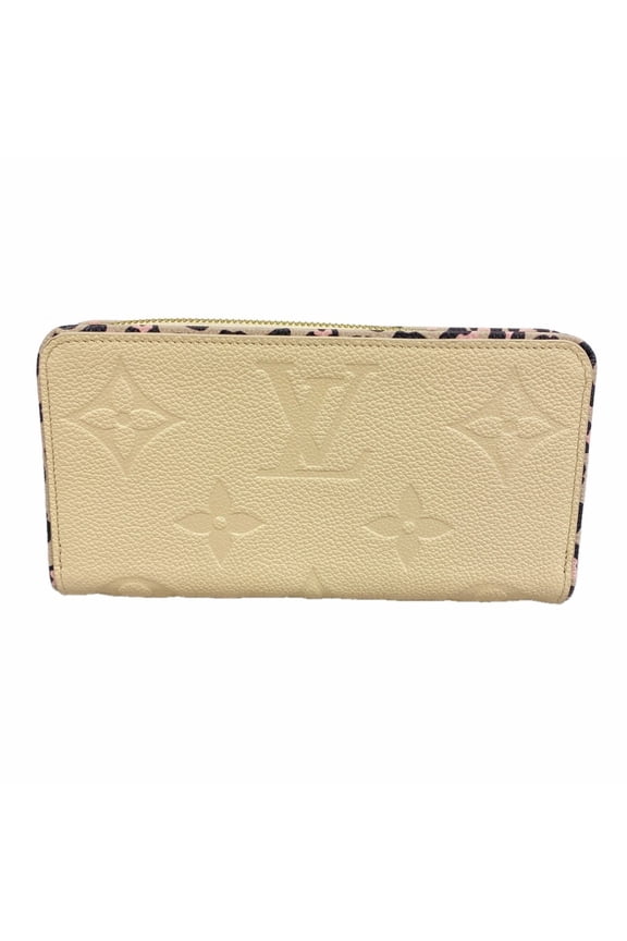 Pre-Owned Louis Vuitton Monogram Empreinte Wild at Heart Zippy Wallet M80685 Cream Ladies' Long