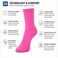 thumbnail image 4 of Comfort Crew Socks 6 Pairs for Women, Soft Breathable Stretch Socks, Non Binding Comfortable Fit for Work, Walking & Everyday Wear, Size 7-9, 4 of 6