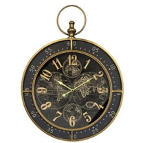 Pocket Watch Style Metal Wall Clock