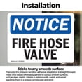 thumbnail image 3 of (2 Pack) Fire Hose Valve OSHA Notice Sign 5 Inch X 3.5 Inch Vinyl Label Decal Sticker Weather Resistant, UV Protected for Workplace, Business, and Construction Site, Made in the USA, 3 of 7