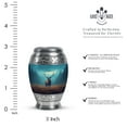 thumbnail image 2 of JAGASY Deer Urn for Mom & Dad - Sky Blue Small Urns for Human Ashes Keepsake - Forest Trees Decorative Urn for Ashes Adult Male - Cremation Urns for Mother - (3 Inch), 2 of 7