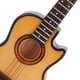thumbnail image 3 of Modelo de guitarra en miniatura, miniinstrumento musical de madera, réplica de guitarra con adorno de soporte, 3 of 8