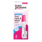 First Response Comfort Check Pregnancy Test, Early Result and Test Strips, 8 Count