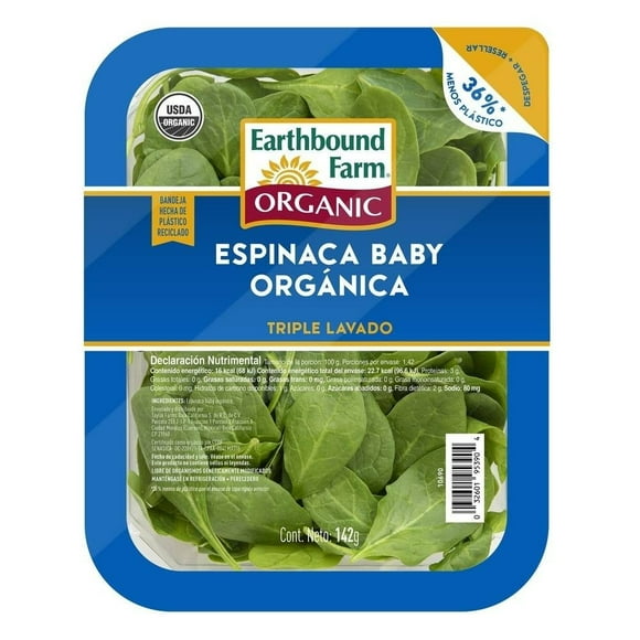 Espinaca baby Earthbound Farm orgánica 142 g