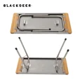 thumbnail image 3 of BLACKDEER Mesa plegable de bambú de acero inoxidable portátil con bolsa de transporte marco estable para barbacoa para acampar al aire libre ultraligera, 3 of 4