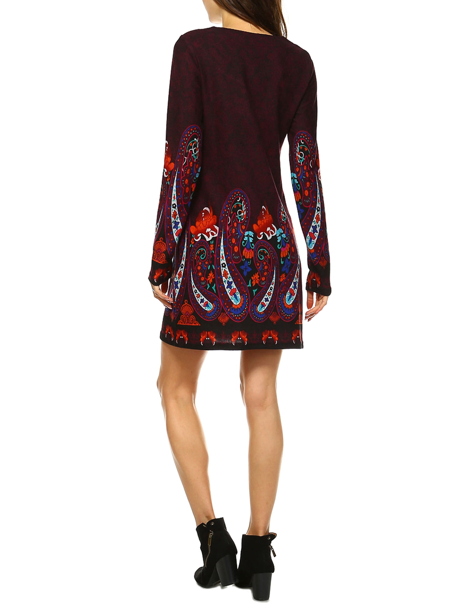 green emerald velvet dress White Mark Women's Sandrine Embroidered Sweater Dress main image 1