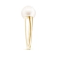 thumbnail image 3 of Angara Solitaire Freshwater Cultured Pearl Dome Ring in 14K Yellow Gold for Women | June Birthstone Jewelry for Her, 3 of 8