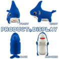 thumbnail image 4 of Peluche de perro tiburón azul - Animal de peluche de 11 pulgadas para bebés y niñas - Regalo de cumpleaños para niños, 4 of 5