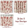 thumbnail image 4 of DriftAway Linen Floral Paisley Red Blackout Curtains for Living Room Bedroom 84 Inch Length 2 Panels Lined Back Tab Rod Pocket Window Drapes Thermal Farmhouse Country Jacobean Curtains, 4 of 8