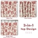 thumbnail image 4 of Cortinas DriftAway Freda con estampado floral de lino rojo, 160 x 160 cm, 2 paneles, 4 of 9