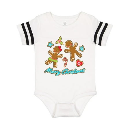 

Inktastic Merry Christmas with gingerbread cookies Gift Baby Boy or Baby Girl Bodysuit