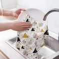thumbnail image 6 of Sikiie Geometric Triangle Waffle Weave Kitchen Dish Cloth,Super Absorbent Kitchen Dish Towels 16*26 Inches for Dish Rags Washing Dishes, Drying Dishes, 6 of 7