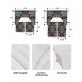 thumbnail image 5 of Vintage Flower Swag Kitchen Curtains Sets for Windows 24 Inch Length, Boho Abstract Colorful Ethnic Floral Short Window Curtain Panels Swags Valances and Tiers 3 Piece Set for Cafe/Dining Room, 5 of 5
