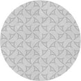 thumbnail image 1 of Ahgly Company Indoor Round Patterned Platinum Gray Area Rugs, 5' Round, 1 of 6