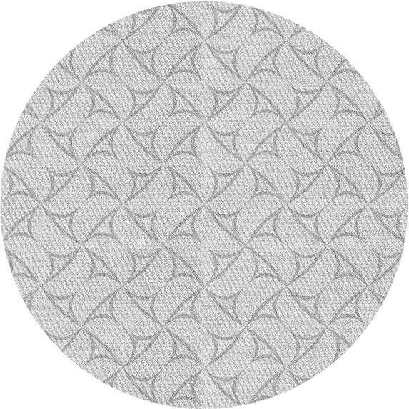 Ahgly Company Indoor Square Patterned Platinum Gray Area Rugs, 3' Square