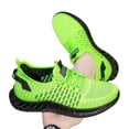 thumbnail image 6 of QWKLEAJ Men’s Casual Shoes Slip On Athletic Sneakers, Breathable Hollow Knit Mesh Blade Non Slip Cushioned Running Trainers for Men Daily Walking Gym Outdoor Workout Footwear Green 8.5, 6 of 6