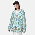 thumbnail image 3 of Saiise Sea Shells 2 Pattern Sun Protection Hoodie for Men and Women, Lightweight Quick-Dry Windproof with Hood and Zip-Large, 3 of 7