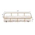thumbnail image 3 of happimess Monarch 12" x 6" Modern Industrial Metal/Marble Scalloped Base Vanity Tray, White/Gold, 3 of 5