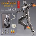 thumbnail image 1 of New MK43 Steel Iron Man Action Figure Model Gift Box Authentic Marvel Comics Character Metal Painted Model For Motorcycle Fans, 1 of 5