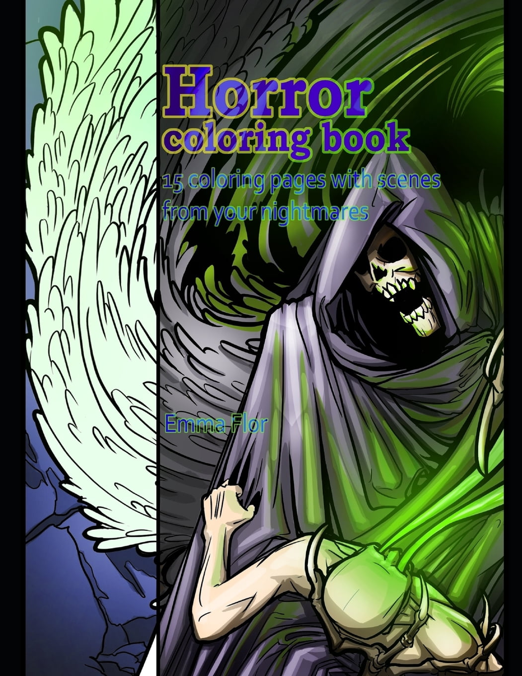 Download Horror coloring book : 15 coloring pages with scenes from your nightmares (Paperback) - Walmart ...