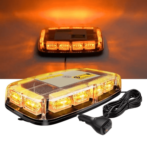 Nilight 12" Roof Top Strobe Lights 48LED Hazard Light Emergency Safety Warning LED Flashing Bar Magnetic Mount 12V 24V Cars Trucks Tractors Snow Plows