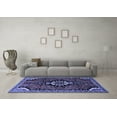 thumbnail image 3 of Ahgly Company Indoor Square Persian Blue Traditional Area Rugs, 7' Square, 3 of 4
