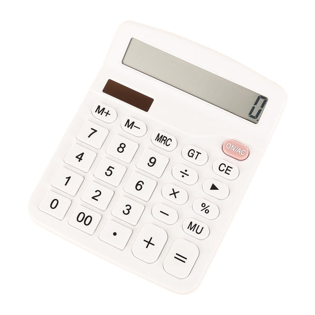 Calculadora estándar de 12 dígitos de doble alimentación (solar y batería)