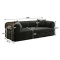 thumbnail image 3 of 78.8" loveseat sofa,Black Comfy Futon Couch Sleeper Bed, Boneless Sectional Sofa for Living Room,Corduroy fabric, 3 of 12
