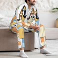 thumbnail image 7 of Silaia Bluey Print Men's Pajama Set,Sleepwear Pjs,Lightweight Button Down Long Sleeve Shirts and Bottoms,Sleepwear Lounge Pjs Set with Pockets -Medium, 7 of 7