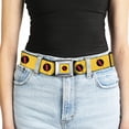 thumbnail image 5 of DC Comics Belt, Seatbelt Buckle Belt, Reverse Flash Logo Golden Yellow Black Red, Youth 22 to 32 Inches, 5 of 9