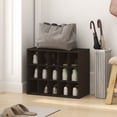 thumbnail image 2 of Furinno FANO Shoe Rack, 15-Cube Shoe Organizer, Stackable Shoe Storage, 11.4 x 24.2 x 19.3, for Closet Entryway, Office, Garage, Dark Oak, 2 of 5