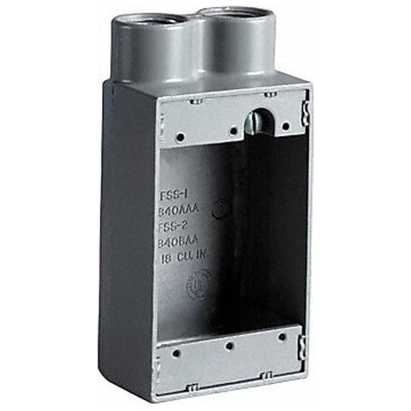 Hubbell Killark Device Box,3/4" Hub,Shallow,2.87" W FSS-2